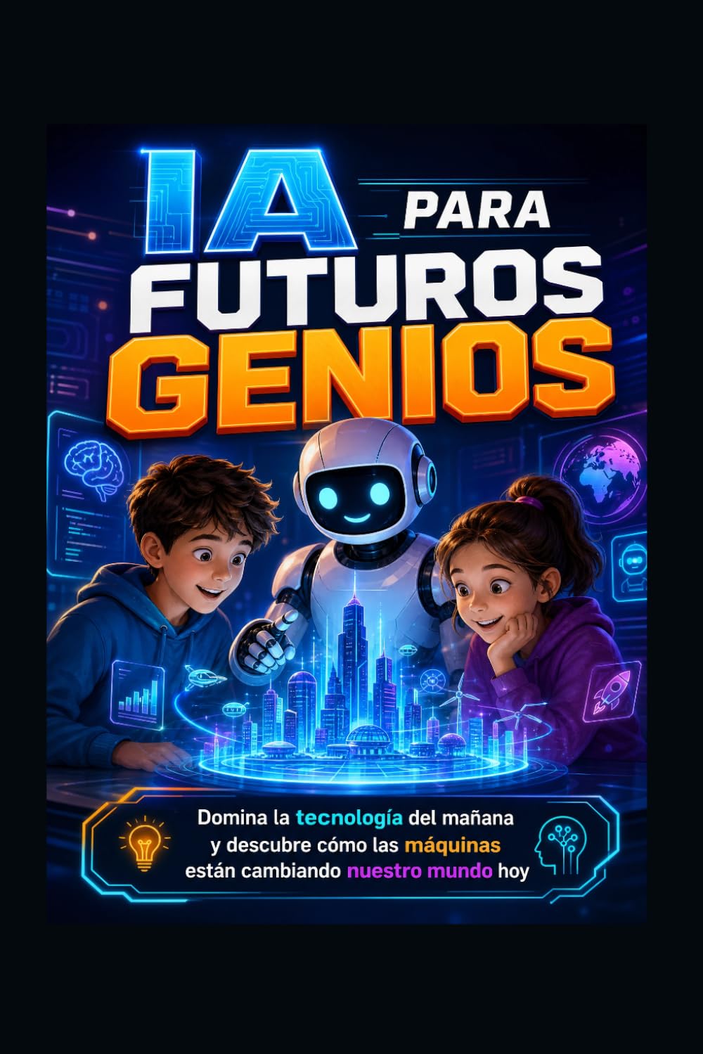 Portada del libro IA para futuros genios, de Cristina · Revolution Woman
